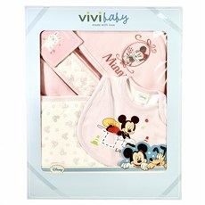 vivibaby 迪士尼系列 包巾肚圍禮盒組