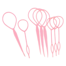 비단길 바빈 올림머리 헤어 스타일링도구 헤어가이드 2종 세트, 4세트, 연핑크