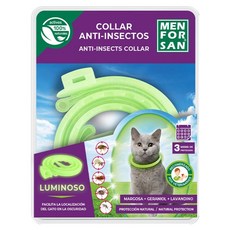 MEN FOR SAN 天然貓用螢光驅蟲項圈 1293, 1個, 白色