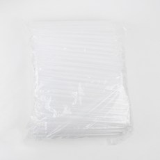 아이엔피 사선일자 빨대 투명 12mm x 25cm, 1개, 200개입