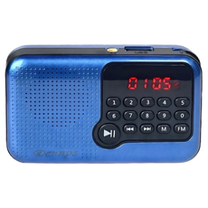 Dennys 丹尼斯 迷你插卡喇叭收音機, MS-K213, 藍色