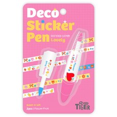 MY LITTLE TIGER 老虎裝飾貼紙筆 + 替換芯組合, 1套, 可愛