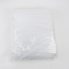 Inp 斜口直式吸管 半透明 12mm x 25cm, 200入, 1個