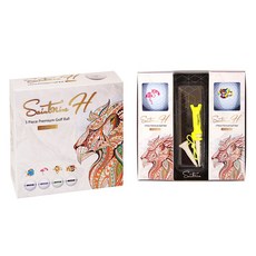 Saintnine H Putting Line優質高爾夫球 3顆 6顆+半打高爾夫T恤組, 1套, 白色