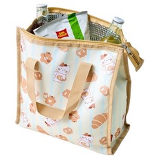 버터 샵 베이커리 밀크캣 보온보냉백, 베이지, 1개