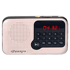 Dennys 丹尼斯 迷你插卡喇叭收音機, MS-K213, 粉色