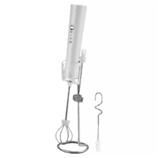 SUNORO 家用電動三頭奶泡器 帶雙耳塑膠支架, 白色, ali-1