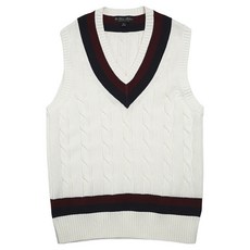 BrooksBrothers 男款棉質V領網球背心