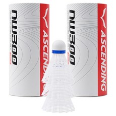 ASCENDING 尼龍羽毛球, 2個, 白色, 3片