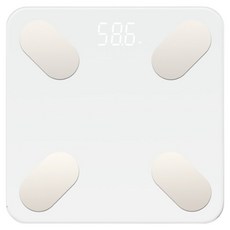 Kinyo 藍牙健康管理體重計, 1個, 冰晶白, MS-2862