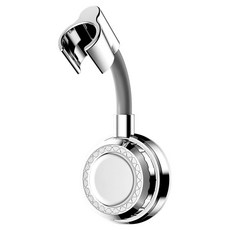 Hanbomnuri 免鑽孔吸盤式蛇管蓮蓬頭支架, 銀色