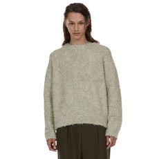 Konstruktion 羊毛圈圈紗寬鬆圓領針織衫