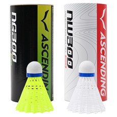 ASCENDING 尼龍羽球 2種 x 3入組, 1套, 綠色, 白色