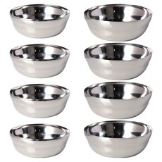 不鏽鋼飯碗大碗4人組 18-10 STS304, 1組, 不鏽鋼, 飯碗 4入 + 湯碗 4入