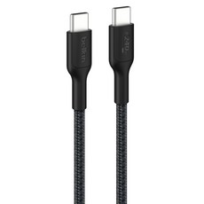벨킨 C타입-C타입 240W 브레이디드 고속 충전 케이블 CAB025fq1MBK, 블랙, 1개, 1m 블랙, 1개, 1m