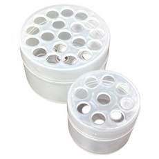 아워웍스 꽃줄기 나선형 꽃꽂이 홀더 투명 S(4.6 x 4 cm) M(6.5 x 5 cm) 2종 세트, 1세트