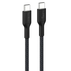 벨킨 C타입-C타입 240W 브레이디드 고속 충전 케이블 CAB025fq2MBK, 블랙, 1개, 2m