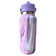 Hydro Flask 寬口吸管真空保溫鋼瓶 32oz, 1個, 946ml, Jelly 水母幻紫