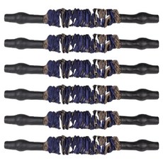 MY WEIGHT 可更換強度拉力帶 2級 最大48kg, 6個, 黑色 + 藍色