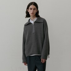 Konstruktion 開領羊毛拉鍊針織衫