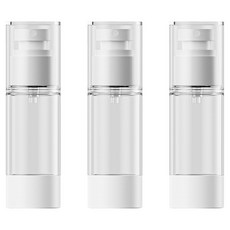 27리빙 便攜式真空細霧噴霧空瓶 30ml, 白色 + 透明, 3個