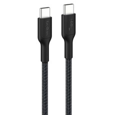 벨킨 C타입-C타입 60W 브레이디드 고속 충전 케이블 CAB024fq2MBK, 블랙, 1개, 2m