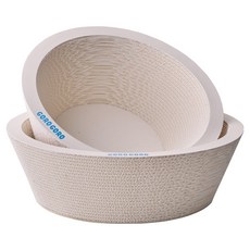 gorogoro 고양이 보울 스크래쳐 2종 세트, 흰색, 1세트