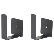 FAmILyLIFE 生活 航太鋁免打孔L型鍋蓋架 免釘膠款 2支裝 A-263-G, 1套, 神秘灰