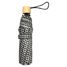 Life+ 格映木香黑膠傘/晴雨兩用抗UV傘/防曬折傘 實木短手柄