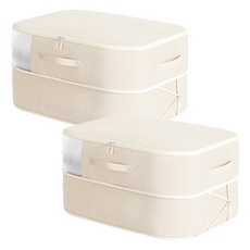 Life GONGyOU 透明窗零體積體積順暢壓縮袋 淺米色, 2個, 1入