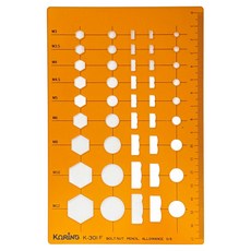 코링 템플레이트 볼트너트정규 도형자 194 x 139 mm K-301, 1개