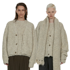 Konstruktion 羊毛圈圈紗寬鬆開襟衫