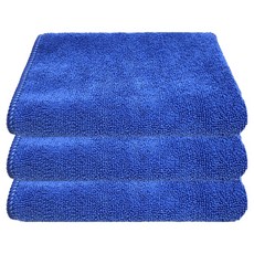 월드크린 극세사 경편 크리너 고중량 세차 타월 40 x 40 cm, 블루, 3개