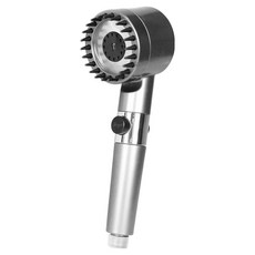 多功能三段式頭皮按摩過濾蓮蓬頭, 1個, 黑色