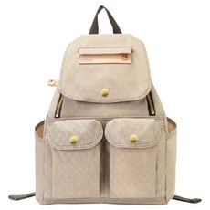 satana Soldier 小拉鍊後背包, 奶茶色