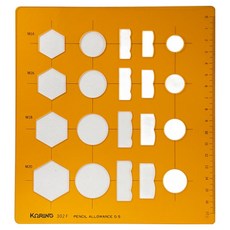 코링 템플레이트 볼트너트정규 도형자 190 x 173 mm K-302, 1개