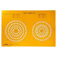 KORING 幾何圖形模板尺 207 x 300 mm K-309, 1個, 單一顏色