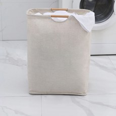 solve living 可折疊布質洗衣籃 洗衣收納整理箱, 燕麥色