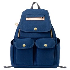 satana Soldier 小拉鍊後背包, 海軍藍