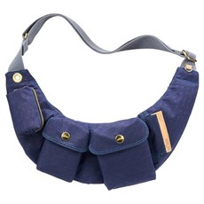 satana Soldier 現代職人斜背胸包, 琉璃藍