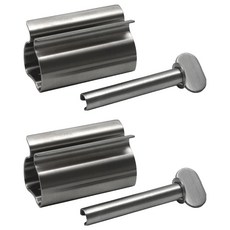 Everyweek 霧面 304 不鏽鋼牙膏擠壓器 M, 銀色, 2個