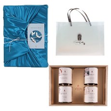 WELLNESS TEA 手工韓茶 Jinmyeongcha 4種 + 北青包袱巾禮物套組 + 半透明提袋, 1套, 手工韓茶 Jinmyeongcha 4種禮物套組+ 北青包袱巾 + 透明提袋