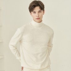 210에디트 남녀공용 캐시미어 블렌드 터틀넥 솜털 니트 ZZ4SW012