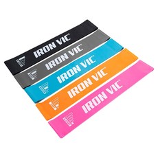 ironvic 側平舉深蹲提臀輔助運動環狀彈力帶5件組, 混合顏色