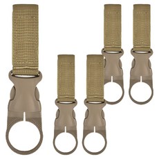 FANCY LIFE 戶外便攜水瓶掛勾 5入, 卡其色, 1套