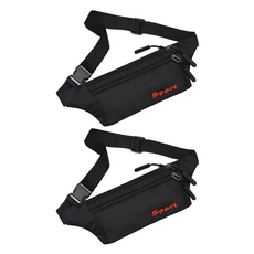 Denvilleer 休閒跑步腰帶, 2個, 黑色