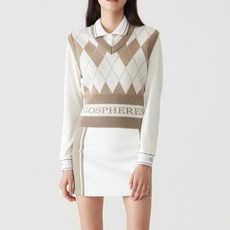 Gospheres 女款ARGYLE針織背心 PW3WVT25