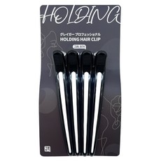 GREAGER 固定髮夾 矽膠內芯 4入, 黑白色, 1個