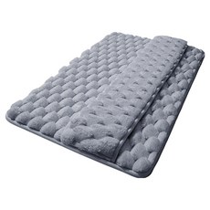 wellane 記憶棉浴室吸水地墊 升級加背版, 1個, 灰色