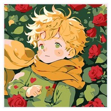 Taminayo 方便的DIY繪畫 20 x 20 cm, 1個, 玫瑰與小王子